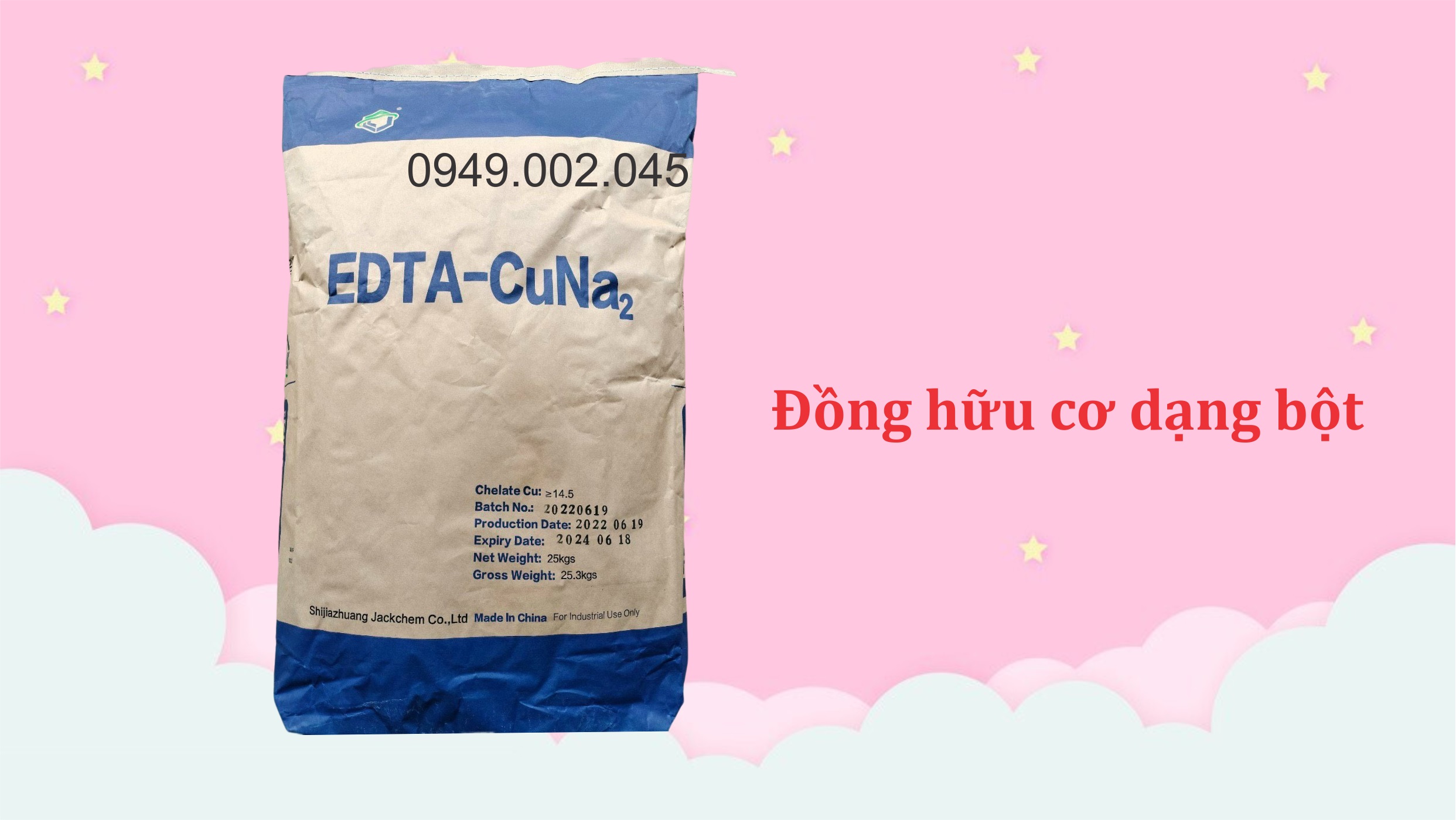 EDTA-CuNa2 - Đồng chelate, Đồng hữu cơ cho tôm cá